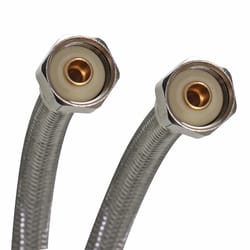 Fluidmaster Universal 1/2 in. FIP Compression 20 in. Braided Stainless Steel Supply Line