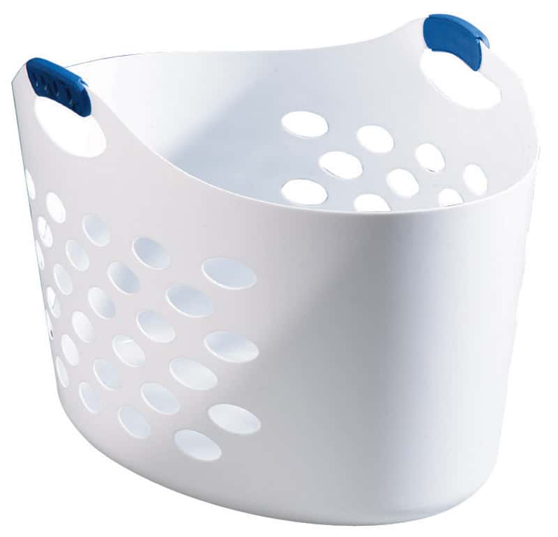 Rubbermaid White Plastic Laundry  Basket Ace  Hardware 