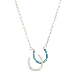 Montana Silversmiths River Lights Women's Double Horseshoe Multicolored Necklace Water Resistant