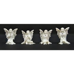 Touch of Nature Resin White 1 in. Sitting Statue