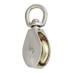 Campbell 1-1/2 in. D Nickel Copper Swivel Eye Swivel Single Eye Pulley