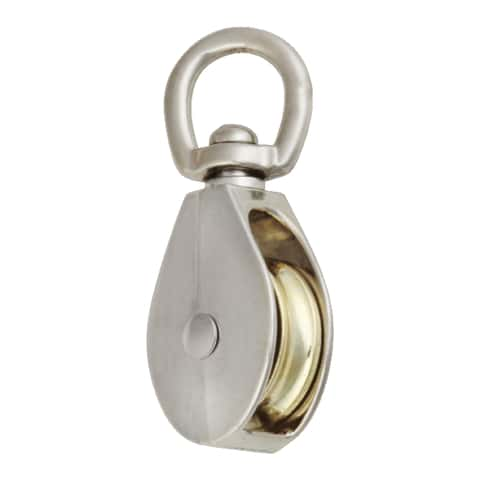 Hillman 1-in x 2-in Nickel Plated Double Strap Swivel Eye in the Chain  Accessories department at