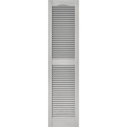 Builders Edge 60 in. H X 14.5 in. W Paintable Louvered Vinyl Shutter 2 pk