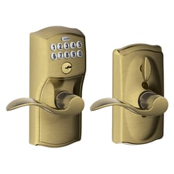 Schlage FE Series Antique Brass Zinc Electronic Keypad Entry Lock