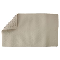 Living Accents 28 in. L X 16 in. W Beige Thermo Plastic Elastomer Bath Mat Latex Free