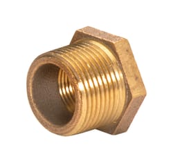 JMF Company 2 in. Male X 1-1/2 in. D Female Red Brass Hex Bushing