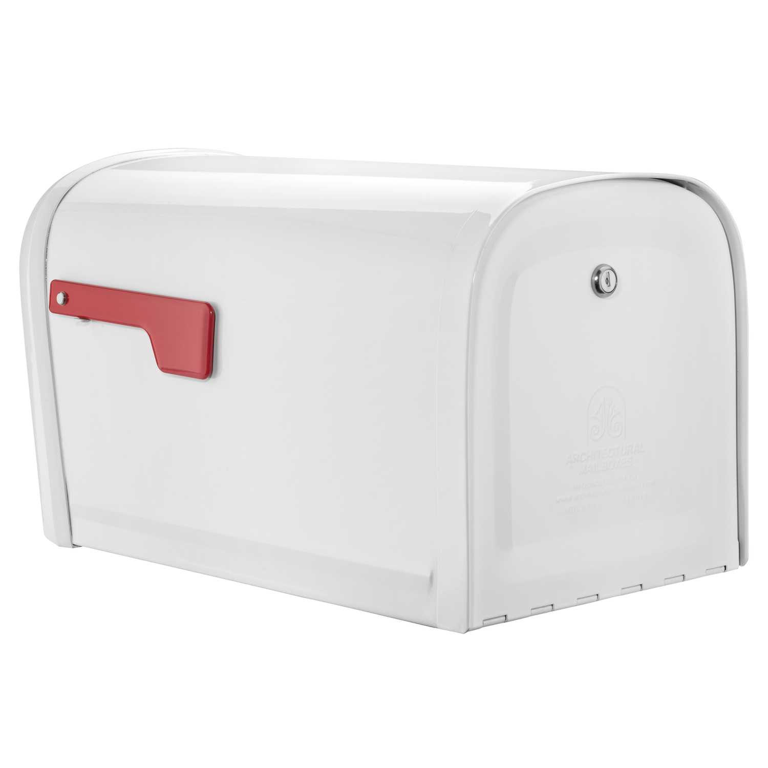 Architectural Mailboxes Oasis Galvanized Steel Post Mounted White