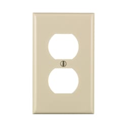 Leviton Light Almond 1 gang Thermoset Plastic Duplex Wall Plate 1 pk