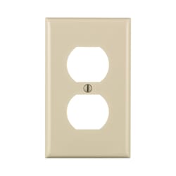 Leviton Light Almond 1 gang Thermoset Plastic Duplex Wall Plate 1 pk