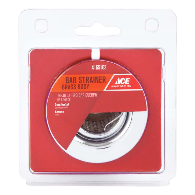 Ace 21/2 in. D Stainless Steel Brass Bar Sink Strainer Basket Ace