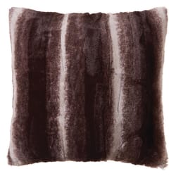 Carstens Inc 18 in. H X 18 in. L Dark Brown/White Polyester Pillow