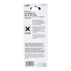 Wright 5/16 in. D X 5 in. L Black Steel Lag Screw Eye 225 lb 1 pk
