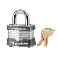 Master Lock 3KA 1-9/16 in. W Laminated Steel 4-Pin Cylinder Padlock 1 pk Keyed Alike
