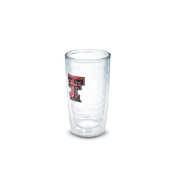 Tervis Collegiate 16 oz Clear BPA Free Texas Tech Red Raiders Tumbler