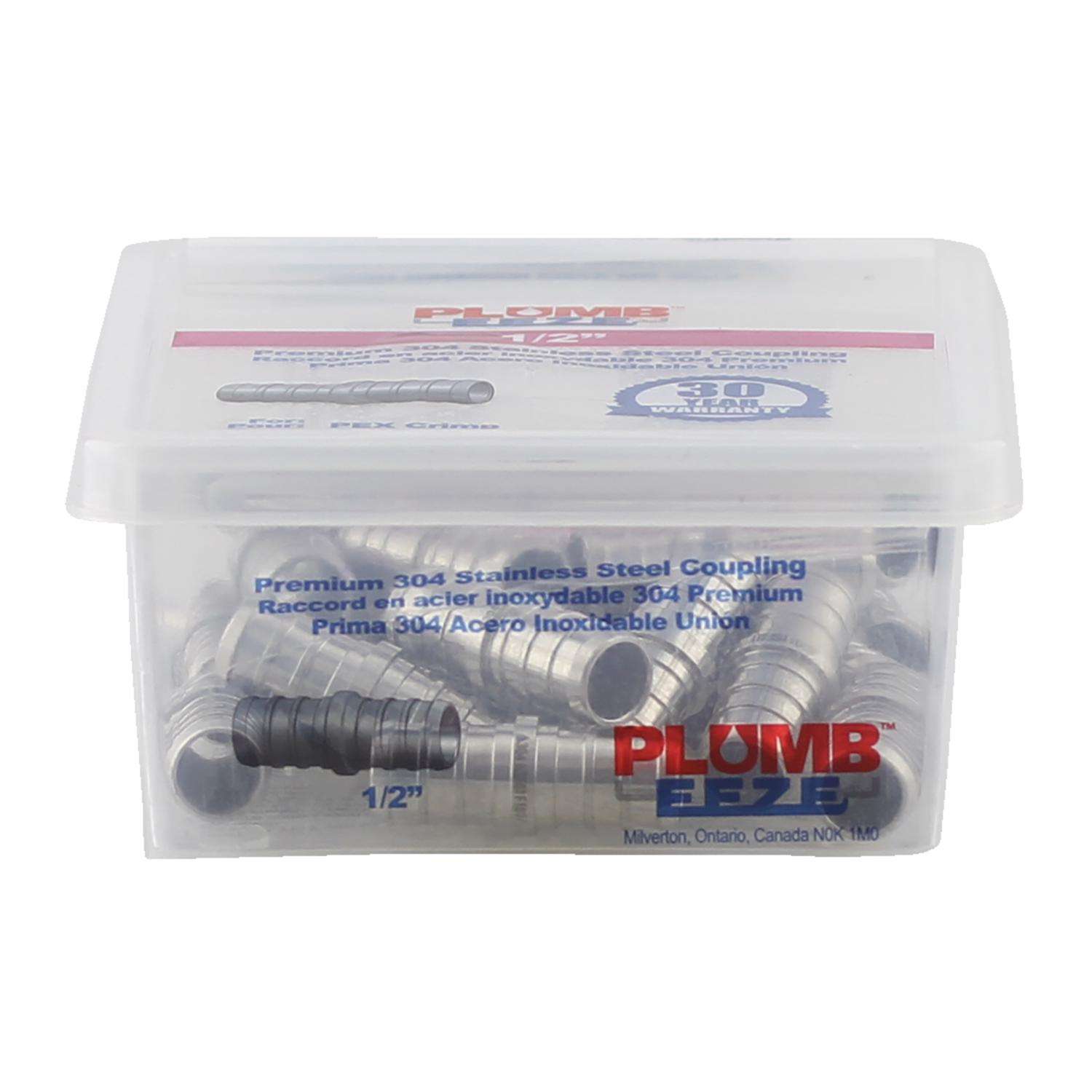 Boshart Industries 1/2 in. PEX X 1/2 in. D PEX Stainless Steel Coupling Ace Hardware