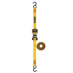 DeWalt 1.25 in. W X 12 ft. L Black/Yellow Ratchet Strap 600 lb 1 pk