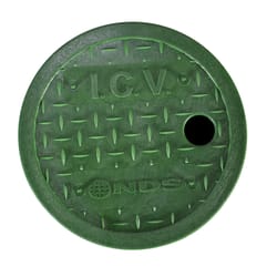 NDS IVC 7 in. W X 1.6 in. H Round Valve Box Cover Green