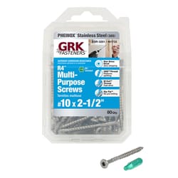 GRK Fasteners R4 No. 10 in. X 2-1/2 in. L Star Flat Head W-Cut Multi-Purpose Screws