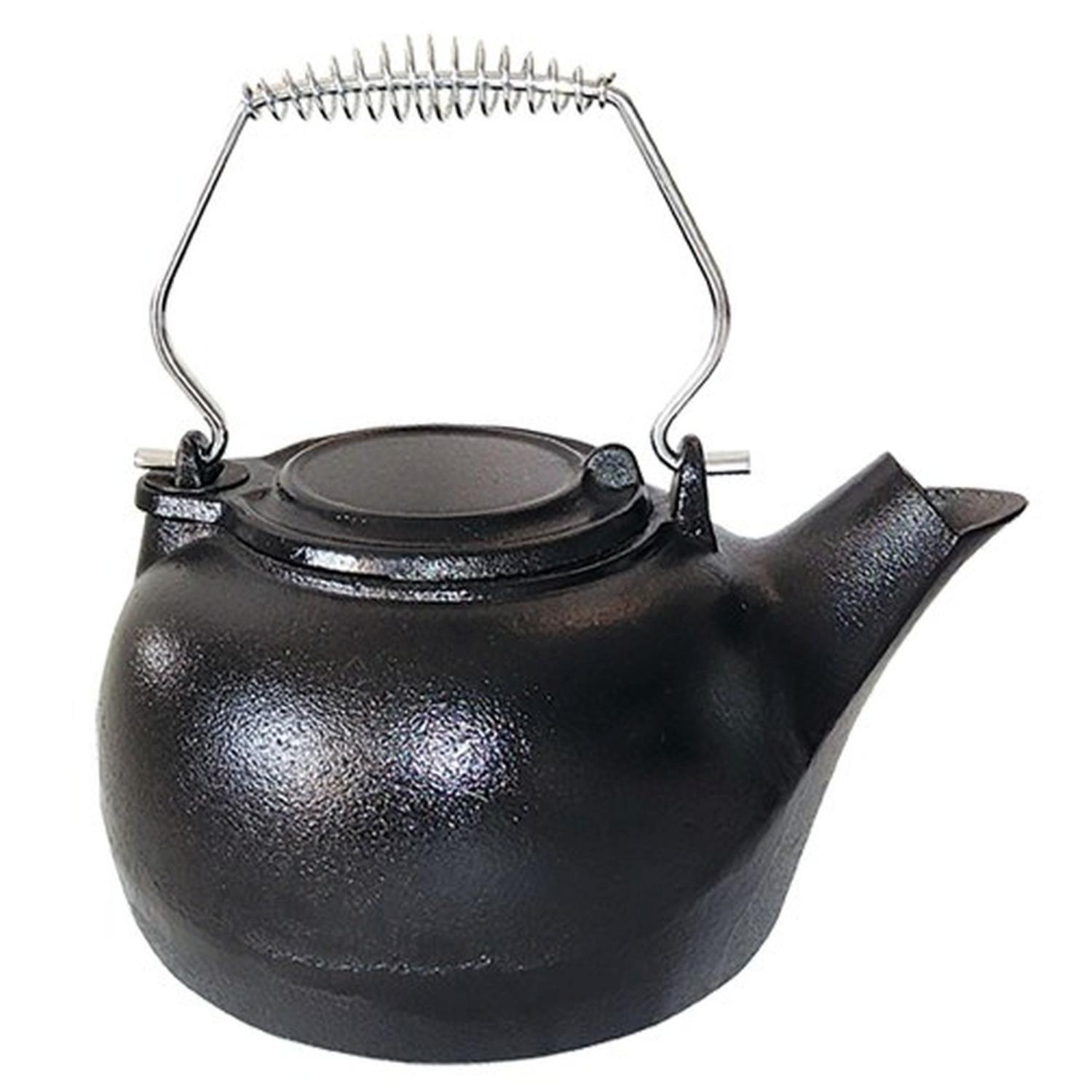 black metal kettle