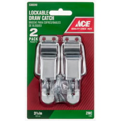 Ace Zinc-Plated Zinc Lockable Drawer Catch 2 pk