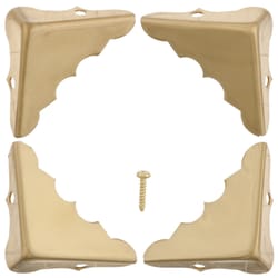 Ace Polished Brass Decorative Corner 0.6 in. 1.25 in. 4 pk