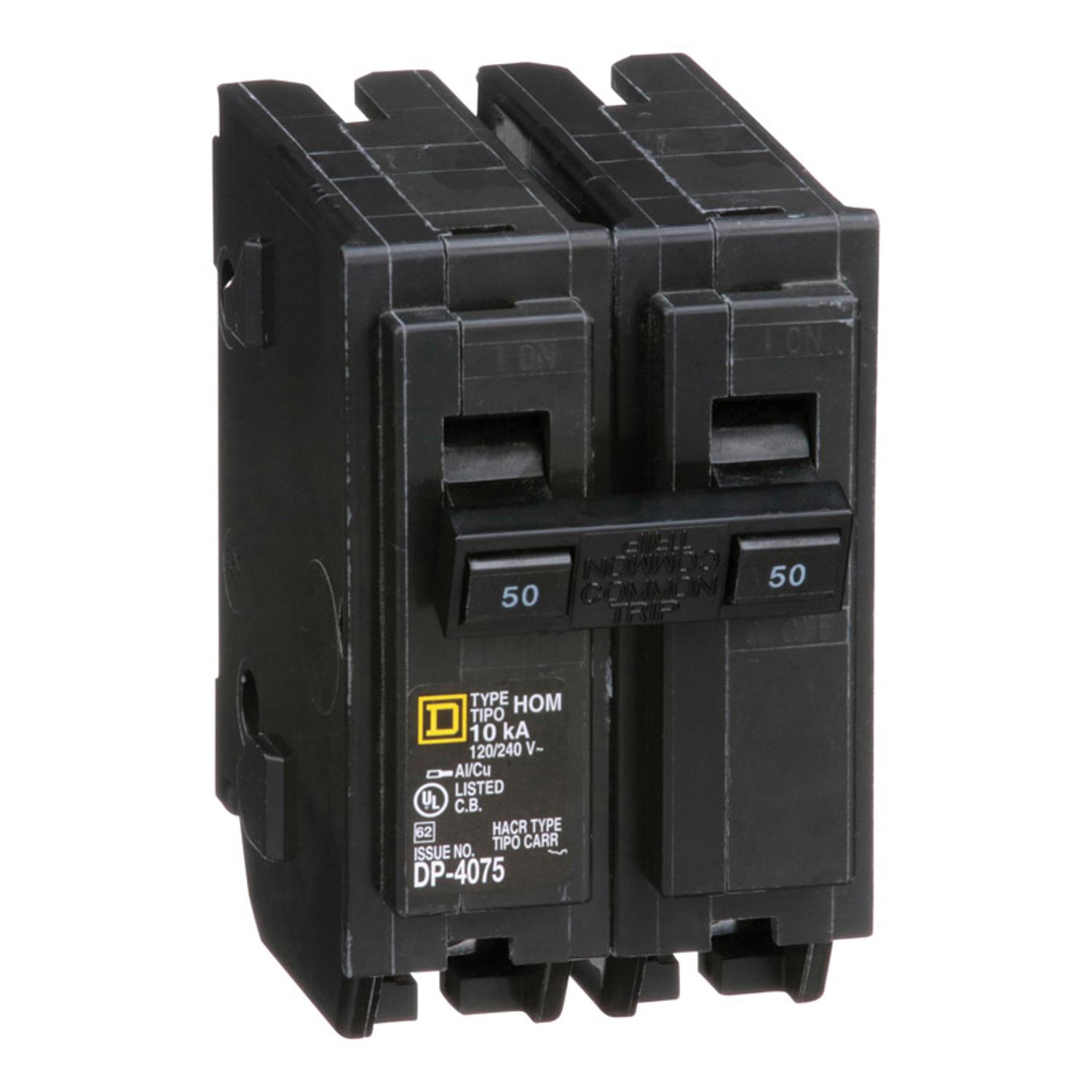 Photos - Circuit Breaker Square D HomeLine 50 amps Plug In 2-Pole  HOM250CP 