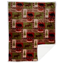 Carstens Inc 68 in. H X 54 in. L Multicolored Polyester Plush Throw Blanket