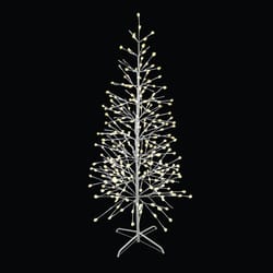 Holiday Bright Lights LED Warm White Lighted Birch Tree 66 in. Yard Decor