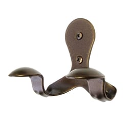 FENIX SmartHook 3.5 in. L Antique Bronze Steel Contemporary Double Hook 15 lb. cap. 1 pk