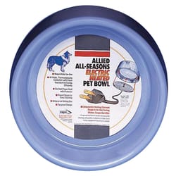 API Blue Plastic 5 qt Heated Pet Bowl For Dog