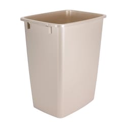 Rubbermaid 9 gal Bisque Plastic Open Top Trash Can