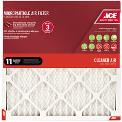 Ace 16 in. W X 25 in. H X 1 in. D Synthetic 11 MERV Pleated Microparticle Air Filter 1 pk