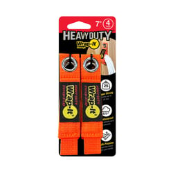 Wrap-It Heavy-Duty 1 in. W X 7 in. L Orange Storage Straps 50 lb 4 pk