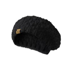 Britt's Knits Everyday Beret Hat Black One Size Fits Most