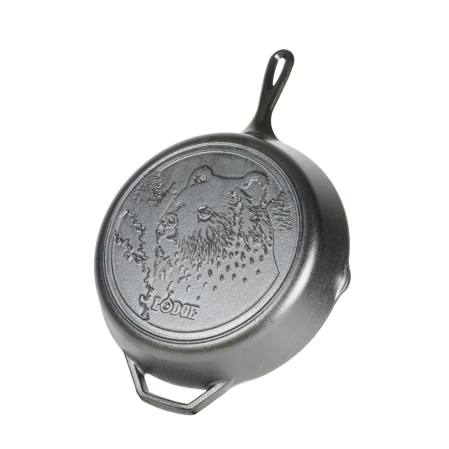 Lodge 0.5 qt. Cast Iron Melting Pot in Black with Silicone Brush
