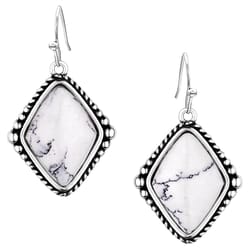 Montana Silversmiths Women's Blank Slate Black/Silver Earrings Stainless Steel One Size Fits Most