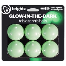 Brightz Glow in the Dark Table Tennis Balls Green 6 pc