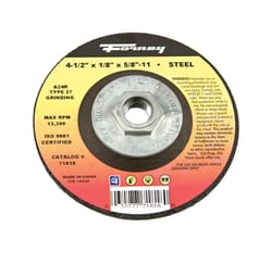 Forney 4-1/2 in. D X 5/8 in. in. Metal Grinding Wheel