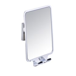 Wenko Vacuum-Loc 7.48 in. H X 5.51 in. W Rectangular Shower Mirror Chrome Silver