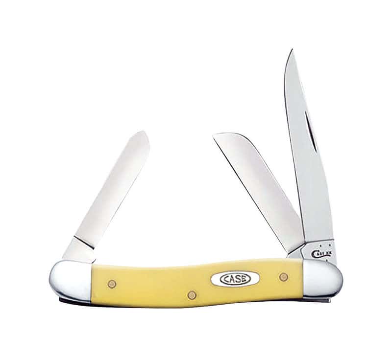 Case Stockman Yellow Chrome Vanadium 3.5 in. Pocket Knife Ace Hardware