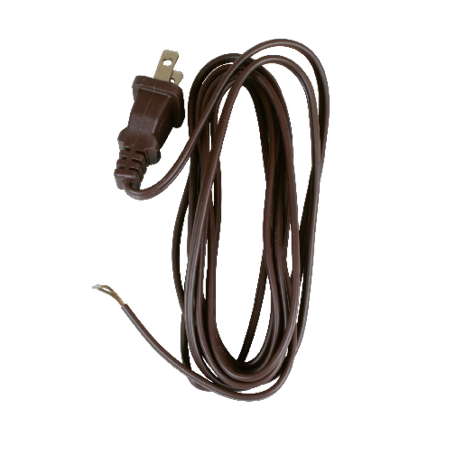 Jandorf Lamp Cord 8 ft. Brown