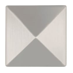 Hickory Hardware Studio Transitional Square Cabinet Knob 1-1/4 in. Stainless Steel 1 pk
