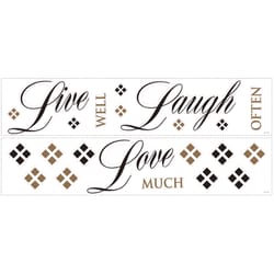 Roommates 7.75 in. W x 7.75 in. L Live Laugh Love Peel and Stick Wall Decal
