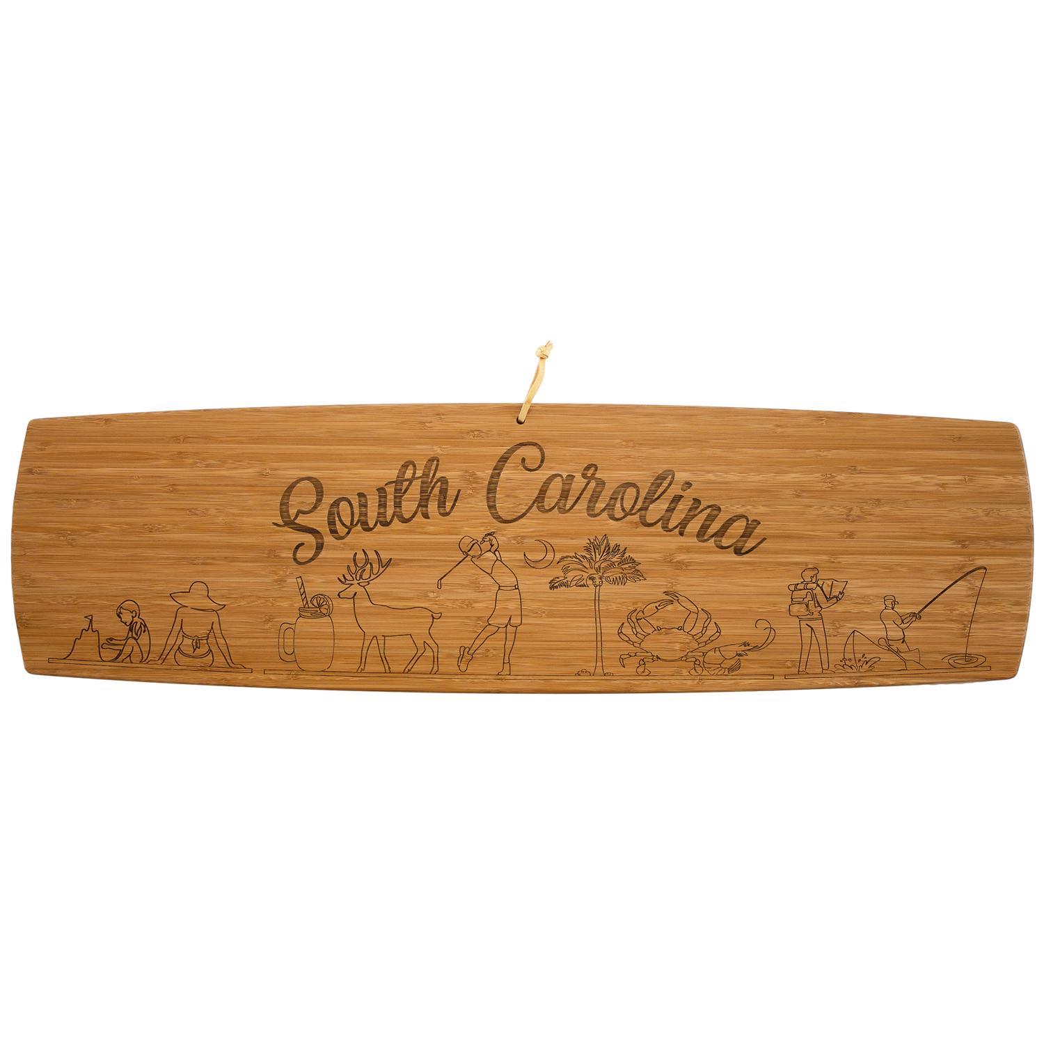 Totally Bamboo 30 in. L X 8.5 in. W X 0.75 in. Bamboo South Carolina State Serving & Cutting Board Sansujyuku sansujyuku.com
