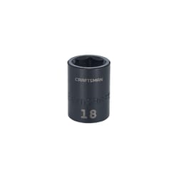 Craftsman 18 mm S X 1/2 in. drive S Metric 6 Point Shallow Impact Socket 1 pc