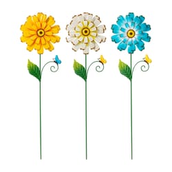 Glitzhome Assorted Metal 51.75 in. H X 14.5 in. L X 1.25 in. W Dimensional Flowers Yard Stake