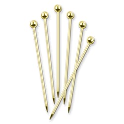 Final Touch Gold Stainless Steel Cocktail Picks