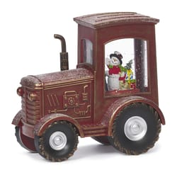 Roman Christmas Multicolored Snowman Tractor Swirl Table Decor 6.75 in.