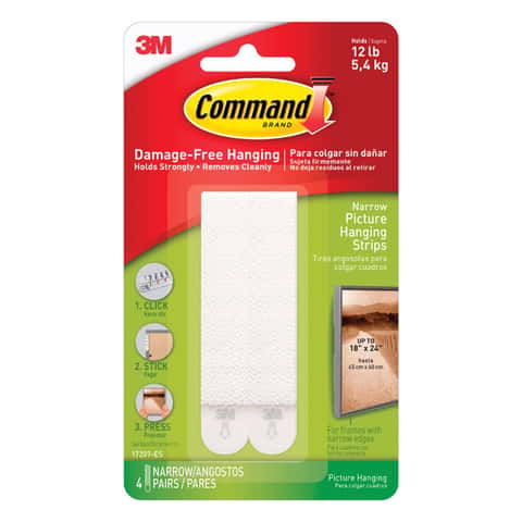 3M Command Black Large Picture Hanging Strips 16 lb 4 pk - Ace Hardware