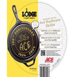 Lodge Ace Hardware 100 Year Anniversary Cast Iron Skillet 10 in. Black